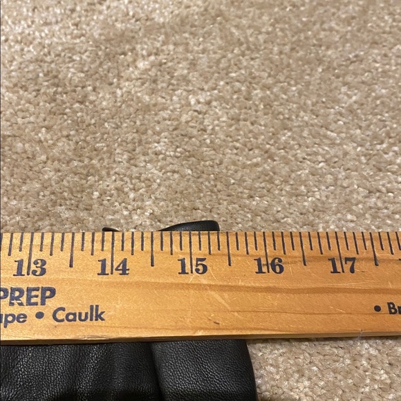 ASOS Stradivarius Faux Vegan Leather Pants Split Front Detail Black Sz 14 - Picture 4 of 11